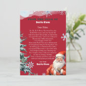 Gepersonaliseerde brief van Sinterklaas Kerstmis Kaart (Staand voorkant)