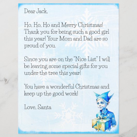Gepersonaliseerde brief van Sinterklaas voor jonge (Voorkant)