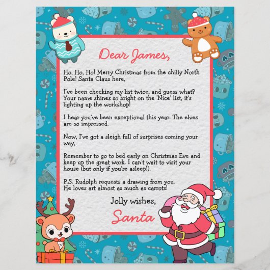 Gepersonaliseerde brief van Sinterklaas voor kinde (Voorkant)