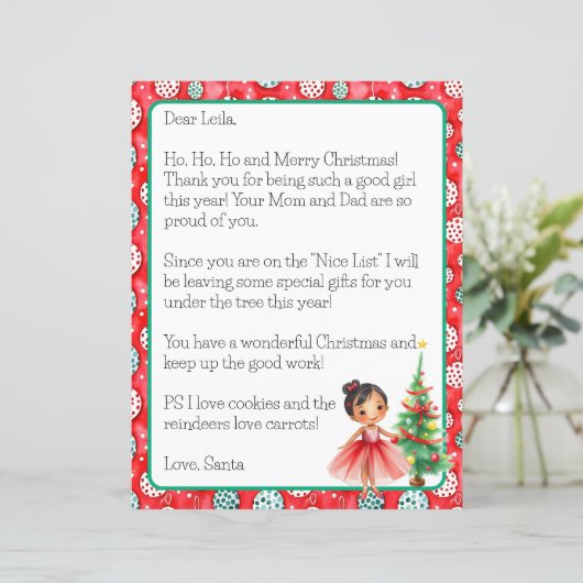 Gepersonaliseerde brief van Sinterklaas voor kinde (Staand voorkant)