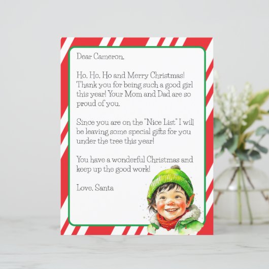 Gepersonaliseerde brief van Sinterklaas voor kinde (Staand voorkant)