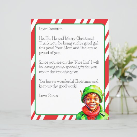 Gepersonaliseerde brief van Sinterklaas voor kinde (Staand voorkant)