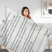 Gepersonaliseerde briefgelinkte papiernieuwheid fleece deken