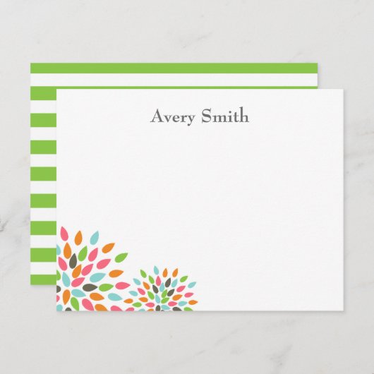 Gepersonaliseerde briefkaarten - Designer Style (Voorkant / Achterkant)