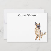 Gepersonaliseerde briefkaarten met German Shepherd (Voorkant)