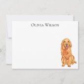 Gepersonaliseerde briefkaarten met golden retrieve (Voorkant)