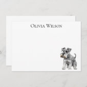 Gepersonaliseerde briefkaarten met miniatuur schna (Voorkant / Achterkant)