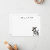 Gepersonaliseerde briefkaarten met miniatuur schna (Voorkant / Achterkant in situ)