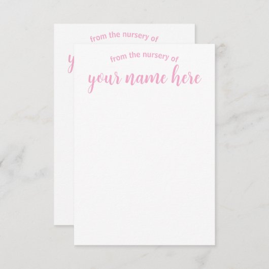 Gepersonaliseerde briefkaarten voor Baby-kinderdag (Voorkant / Achterkant)