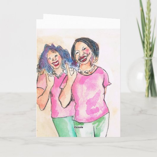 Gepersonaliseerde briefkaarten voor Sorority (Achterkant)