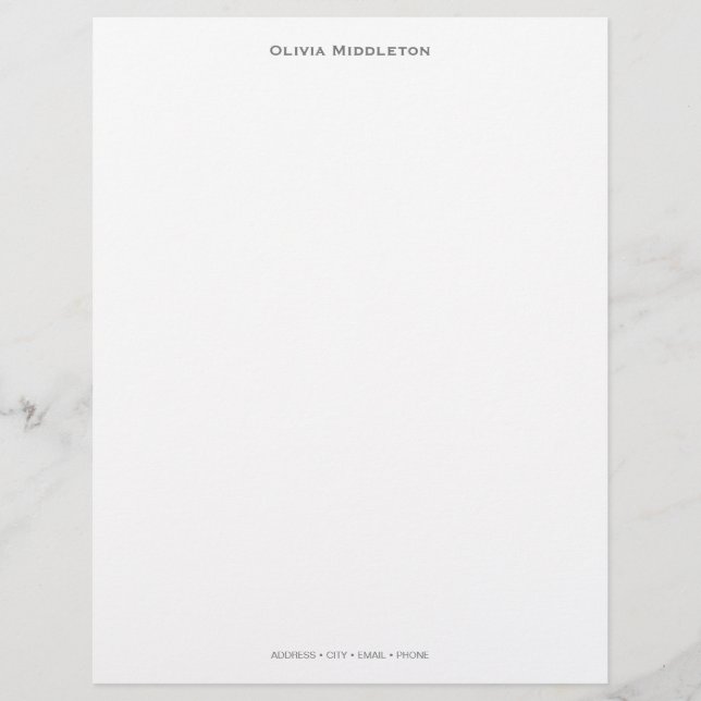 Gepersonaliseerde briefpapier – Copperplate Vet Sc Briefhoofd (Voorkant)