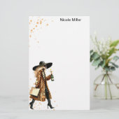 Gepersonaliseerde briefpapier Girly (Staand voorkant)