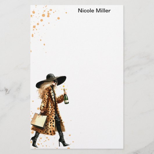 Gepersonaliseerde briefpapier Girly (Voorkant)