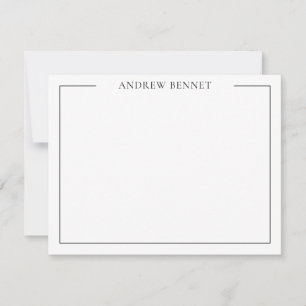 Gepersonaliseerde briefpapier klassieke familie da notitiekaartje