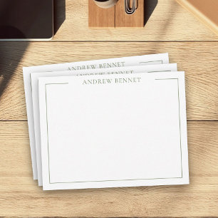 Gepersonaliseerde briefpapier klassieke familie da notitiekaartje