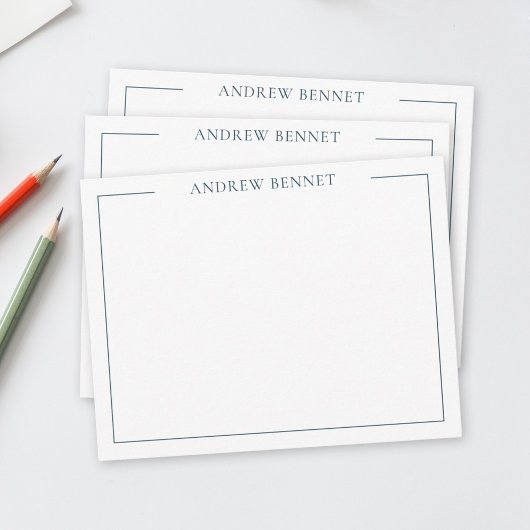 Gepersonaliseerde briefpapier klassieke familie da notitiekaartje