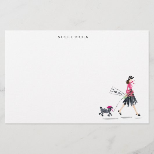 Gepersonaliseerde briefpapier voor vrouw (Voorkant)