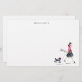 Gepersonaliseerde briefpapier voor vrouw (Voorkant / Achterkant)