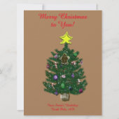 Gepersonaliseerde brieven van Santa Reindeer Feestdagenkaart (Achterkant)