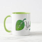 Gepersonaliseerde Bright Cheerful Leaf Mok (Links)