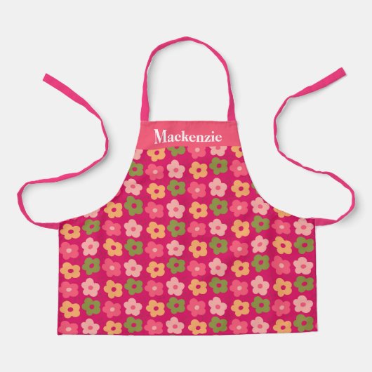 Gepersonaliseerde Bright Floral Sweet Kinder Schort (Voorkant)