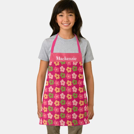 Gepersonaliseerde Bright Floral Sweet Kinder Schort (Insitu)