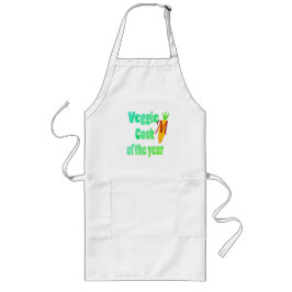 Gepersonaliseerde Bright Monogram Veggie Vegan Lang Schort