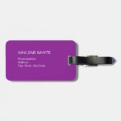 Gepersonaliseerde Bright Rainbow Sparkles Bagagela Bagagelabel (Achterkant horizontaal)