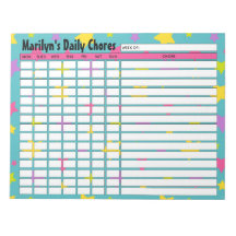 Gepersonaliseerde Bright Stars dagelijkse klusjes 