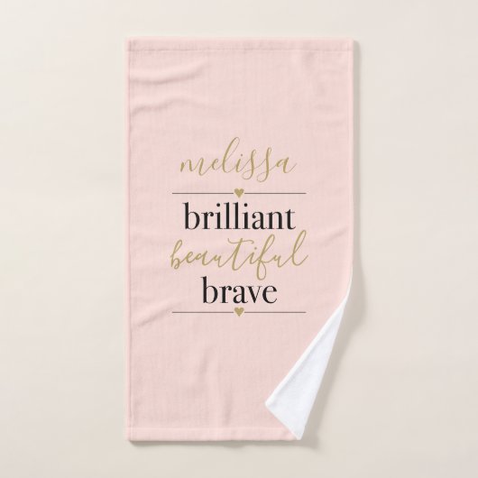 Gepersonaliseerde briljante, prachtige Brave Blush Bad Handdoek (Handdoek)