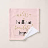 Gepersonaliseerde briljante, prachtige Brave Blush Bad Handdoek (Wasdoekje)