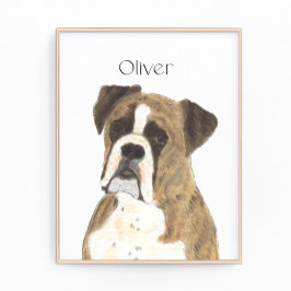 Gepersonaliseerde Brindle Boxer Hond Foto Afdruk