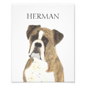 Gepersonaliseerde Brindle Boxer Hond Foto Afdruk (Voorkant)