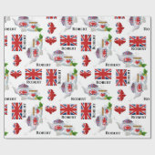 Gepersonaliseerde British Tea Cadeaupapier (Vlak)