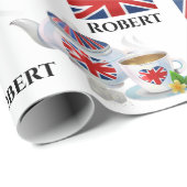 Gepersonaliseerde British Tea Cadeaupapier (Rol Hoek)