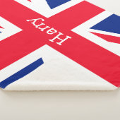 Gepersonaliseerde Brits Union Jack vlag Sherpa Deken (3/4)
