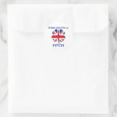 Gepersonaliseerde Britse Kiss Me Ik Ben Fitch Ronde Sticker (Tas)