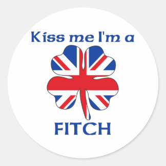 Gepersonaliseerde Britse Kiss Me Ik Ben Fitch Ronde Sticker