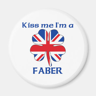 Gepersonaliseerde Britse Kiss Me I'm Faber Magneet