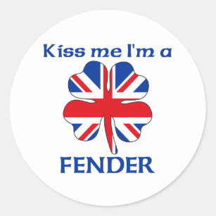 Gepersonaliseerde Britse kus Ik ben Afzender Ronde Sticker