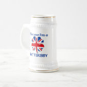 Gepersonaliseerde Britse kus Ik ben Battersby Bierpul (Voorkant links)