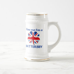 Gepersonaliseerde Britse kus Ik ben Battersby Bierpul