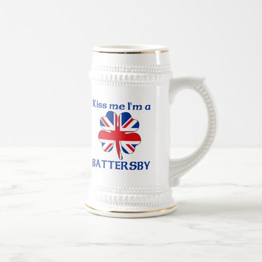 Gepersonaliseerde Britse kus Ik ben Battersby Bierpul (Rechts)