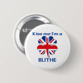Gepersonaliseerde Britse kus Ik ben Blithe Ronde Button 5,7 Cm (Voorkant /achterkant)