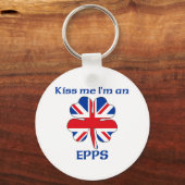 Gepersonaliseerde Britse kus Ik ben Epps Sleutelhanger (Voorkant)