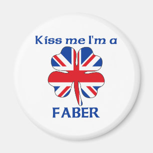 Gepersonaliseerde Britse kus Ik ben Faber Magneet