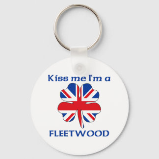 Gepersonaliseerde Britse kus Ik ben Fleetwood Sleutelhanger