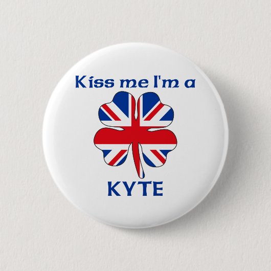 Gepersonaliseerde Britse kus Ik ben Kyte Ronde Button 5,7 Cm (Voorkant)