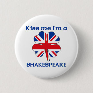 Gepersonaliseerde Britse kus Ik ben Shakespeare Ronde Button 5,7 Cm