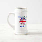 Gepersonaliseerde Britse kus Ik ben Wale Bierpul (Links)